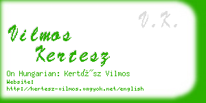 vilmos kertesz business card